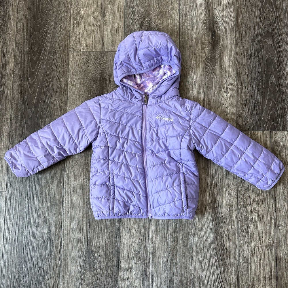 Kids Columbia Jacket 4T Reversible Purple